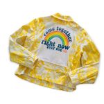 Via Penny Lane Reworked Apparel | The Beatles Come Together Floral Print Jacket Yellow Size XL Photo 0