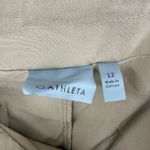 Athleta  Size 12 Khaki Skort A Line Side Zip Drawstring Skirt Built in Shorts Photo 6