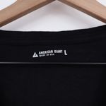 American Giant Classic V Neck T Shirt Black Made in USA Size L Size L Photo 2