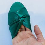 Club Monaco  green satin criss cross sandals Photo 2