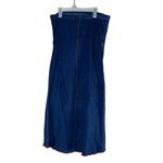 Stacy Womens Size Small Denim Strapless Tube Top Ruffled Hem Vintage Y2K Dress Blue Photo 4