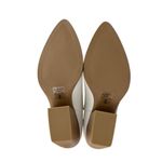 Soda NEW  White Stitched Faux Leather Pointed Toe Western Cowboy Ankle Boots Sz 8 Photo 3