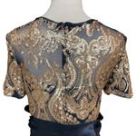 R & M Richards Women's Shimmery Sequined Crewneck High Low Ballgown Size 6 NWT Photo 7