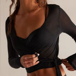 Free People Beach On Air Wrap Cardi in Black Photo 0