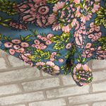 Tiare Hawaii Blue & Pink Floral Flare Sleeve Romper One Size Photo 6