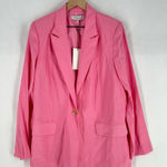 WAYF Stretch Bubblegum Pink 1 Button Blazer Jacket Size M Photo 0