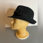 Banana Republic  100% Black Wool Fedora Hat Classic Vintage Style Unisex 2011 S/M Photo 3