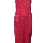 Vintage 90s Y2K Roberta Sequin Gown Cutout Maxi Dress Open Back Red 5/6 Size undefined Photo 0