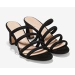 Cole Haan Women's Adella Heeled Sandal Black Suede Size 8.5 Strappy Photo 9