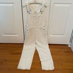 Madewell Straight Leg Overalls in Tile White Photo 2