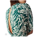 Ba&sh  Vee Wrap-effect Midi Lady Dress Size Small Green White NEW Animal Print Photo 6
