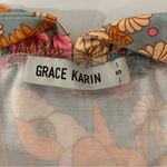 Grace Karin Floral Criss Cross Halter Neck Midi Dress - Size Small Photo 2