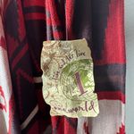 One World  Women 1X Plus Size NWT Brown Red Western Cardigan Aztec Country Hood Photo 4