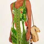 Farm Rio Fresh Forest Scarf Button Down Mini Dress Size Small Photo 0