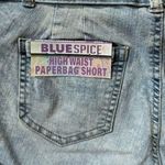 Blue Spice Twist Of Fate Paperbag Waist Denim Shorts in Light Blue Wash - Size 1 Photo 12