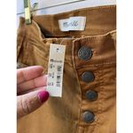 Madewell NWT High rise cotton stretch button front skinny cedar color jeans 23 Photo 5