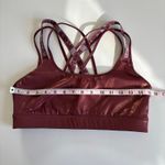 PINK - Victoria's Secret Victoria Sport by Victoria's Secret Strappy Metallic Sports Bra Burgundy Large Photo 2