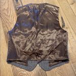 Vtg Wool Waistcoat Vest Herringbone Heritage Old Money Equestrian Brown Size M Size M Photo 4