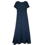 Altar'd State  Springvale Maxi Dress Size Medium Navy NEW Faux Wrap Hi Low Photo 2