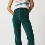 We The Free Free People Green Flare Corduroy Pants sz 30 Photo 0