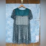 Maeve Anthropologie  teal chiffon mini dress size small Photo 9