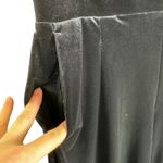 Loft NWOT Black Velvet Straight Leg Elastic Waist High Rise Pants Size S Photo 2