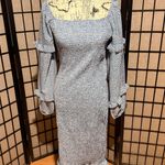 Pretty Garden Ruched off shoulder ruffle corrugated Elegant Floral convertible L Photo 0