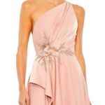 Mac Duggal  Embellished One Shoulder Asymmetrical Gown Rose Size 10 Photo 2