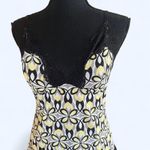 Yellow and black Y2K vintage lace trimmed cami By Cassandra Size Medium Photo 1