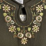 White Stag Vintage Deadstock  dark green embroidered maxi dress size XL Photo 3