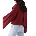 Free People  Black Bunny Cropped Boat Neck Pullover Photo 5