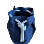 Jean Paul Gaultier Lg Navy Canvas Duffle Backback Nautical Rope Drawstring Photo 2