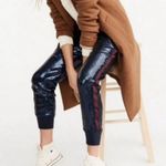 Abercrombie & Fitch  navy sequin joggers side stripe Photo 1
