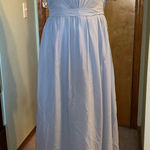 NWOT light blue chiffon flutter sleeve long Mother of the Bride dress size 10 Photo 0