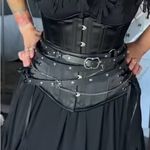 Mens Women’s Unisex Wrap around Renaissance Belt Black Photo 2