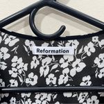 Reformation EUC  Zoe Dress Size Small Chest Black And White Floral WrapOver Photo 2