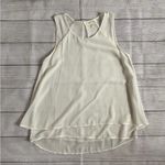 Monteau Cream Sleeveless Asymmetrical Tank Top Photo 1