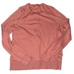 Loft  Coral Pink Button Front Knit Cardigan Sweater Women's Size L Photo 1