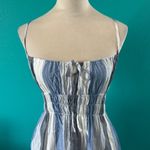 Ciao Lucia Gabriela Crinkled Striped Midi Dress Blue Striped Cotton Size XXS Photo 2