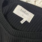 Ba&sh Black Ribbed Sweater With Sleeve Detail Photo 3