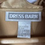 Vintage Dressbarn Gold Satin Long Sleeve Button Down S Photo 4