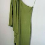 Lulus ASOS One-Shoulder Bodycon Lime Green Dress (Cocktail/Date Night/Going Out Dress) Photo 5