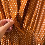 Smythe Polka Dot Burnt Orange & Ivory Midi Dress Photo 4