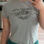 Divided gray baby tee Photo 0