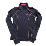 Hollister  Athletic Half Zip Navy/Pink Size Medium Thumb Holes Lightweight Photo 0