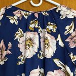 Altar'd State  Navy & Pink Floral Oversized Blousy Top Photo 9