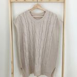 Boutique oversized Cream Knit Vest Photo 2