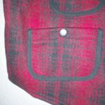 Woolrich  M Wool Sleeveless Red Tartan Plaid Zip Front Pocketed Vest Photo 2
