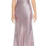AQUA Sequined Mesh front Gown padded Photo 0