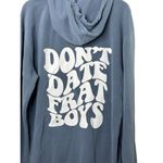 Barstool Sports  DON'T DATE FRAT BOYS Blue Hoodie Sweatshirt Unisex XL Photo 2